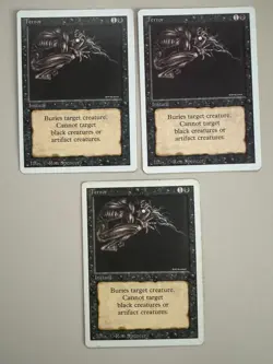 Terror 3er Set - MTG - REVISED (3rd) - ENGLISCH - ©1994 M/NM/LP common - Image 1