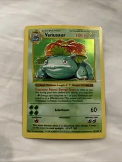 Pokemon SHADOWLESS VENUSAUR 15/102 - BASE SET HOLO - (LP/MP) - Image 2