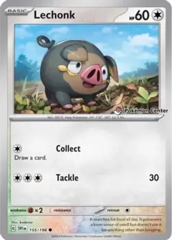1x Lechonk - 155/198 - Promo (Pokemon Center Exclusive) NM-Mint Pokemon Pokemon - Image 1