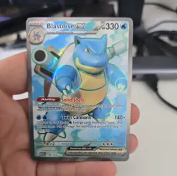 Blastoise ex 184/165 Scarlet & Violet 151 Ultra Rare Full Art Pokemon Card New - Image 2