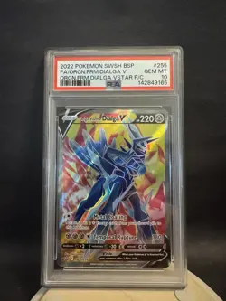 Pokemon Origin Forme Dialga V SWSH255 Promo Holo PSA 10 Sword & Shield - Image 1