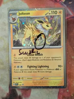 Jolteon 169 Cosmo Holo Swirl Scarlet Violet Black Star Promo NM Pokemon Shipnow - Image 1