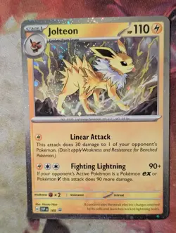 Jolteon 169 Cosmo Holo Swirl Scarlet Violet Black Star Promo NM Pokemon Shipnow - Image 4