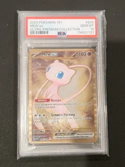 PSA 10 2023 Mew ex 🔥Metal 205/165 UPC Pokemon 151 - Image 1