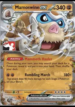Mamoswine ex Prize Pack Holo - Pokemon Journey Together 079/159 NM - Image 1