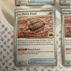 6 x Pokemon Antique Dome Fossil Normal SV: Scarlet & Violet 151 152/165 - Image 2