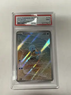 Pokemon Squirtle Illustration Rare Holo 170/165 Scarlet & Violet 151 PSA 9 2023 - Image 1