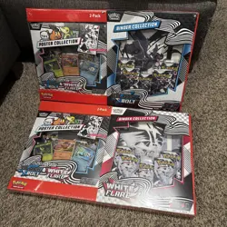 Pokemon Black Bolt & White Flare Binder + Poster Collection Sams Club Bundles x2 - Image 1