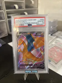 PSA 10 CHARIZARD V SWSH050 FULL ART BLACK STAR PROMO CHAMPIONS PATH POKEMON 🔥 - Image 4
