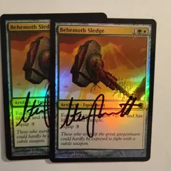 Magic The Gathering - 1x Signed Foil Behemoth Sledge (mtg) Alara Reborn - Image 1