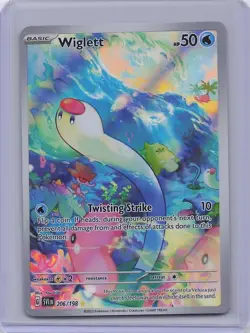 Wiglett 206/198 Illustration Rare Scarlet & Violet Pokemon Near Mint - Image 1