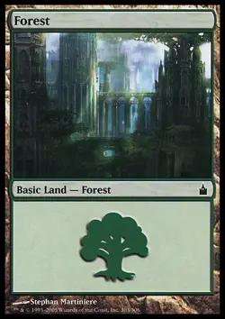 MTG Magic the Gathering Forest (303/306) Ravnica City of Guilds MP - Image 1