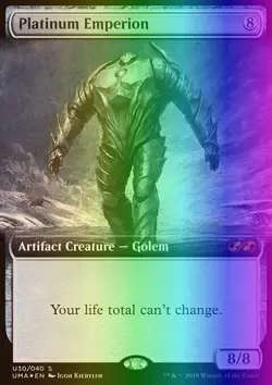 MTG Magic the Gathering Platinum Emperion (U30/40) Ultimate Box Topper NM FOIL - Image 1