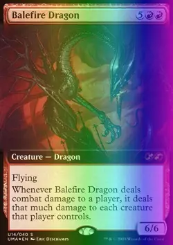 MTG Magic the Gathering Balefire Dragon (U14/40) Ultimate Box Topper NM FOIL - Image 1