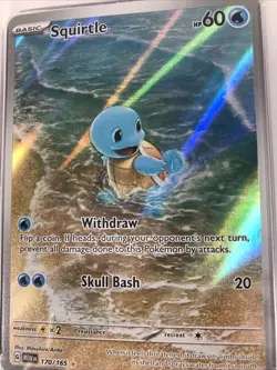 Pokemon Squirtle 170/165 Sv: Scarlet & Violet 151 Illustration Rare Holo PSA 9 - Image 3