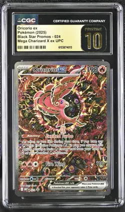 💎 Pokemon 2025 Oricorio ex Black Star Promos 024 Mega Charizard X ex UPC CGC 10 - Image 1
