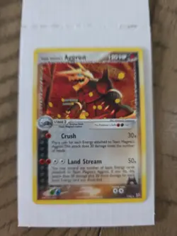 Pokemon TCG Team Magma's Aggron Holo Rare Card 7/95 Team Magma vs Team Aqua - Image 1