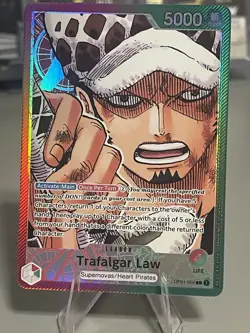 Trafalgar Law Leader Parallel Foil OP01-002 Romance Dawn One Piece Card - Image 1