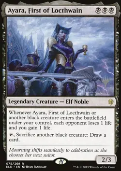 MTG Ayara, First of Locthwain (75p/150) Throne of Eldraine Promos LP - Image 1