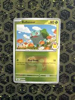 Pokemon 30th Anniversary Bulbasaur Stamped Card 001/132 2026 League Promo D17 - Image 1