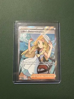 Pokemon Lillie's Determination 169/132 Secret Rare Mega Evolution Card NM+ - Image 1