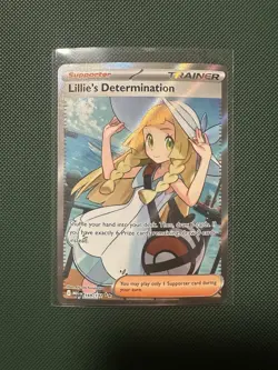 Pokemon Lillie's Determination 169/132 Secret Rare Mega Evolution Card NM+ - Image 3