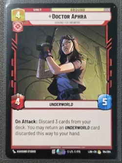 Star Wars Unlimited Doctor Aphra LAW 194/264 RARE Card - Lawless Time - Image 1