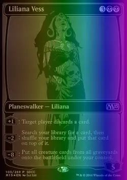 MTG Magic the Gathering Liliana Vess (103/6) San Diego Comic-Con 2014 LP FOIL - Image 1