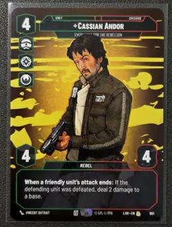 Star Wars Unlimited Cassian Andor LAW 801 Prestige RARE Card - Lawless Time - Image 1