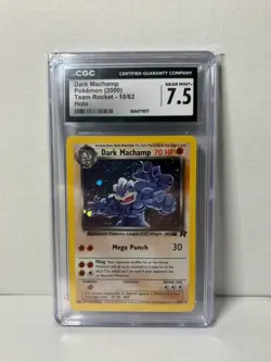Dark Machamp Pokemon 2000 Team Rocket 10/82 Holo CGC 7.5 Trading Card - Image 1