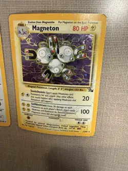 Heavy Play-Dmg Vintage Holo Pokemon Lot 3 Cards Magneton Kangaskhan Chansey 2 - Image 3
