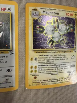Heavy Play-Dmg Vintage Holo Pokemon Lot 3 Cards Magneton Kangaskhan Chansey 2 - Image 5
