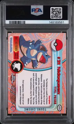 PSA 8 Nidoqueen TEKNO 2000 Topps Chrome Pokemon Card #31 NM-MT POP 7! - Image 3