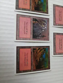 Lot of 5x moutains land revised Third 3rd Edition Basic Land MTG Magic - Image 3