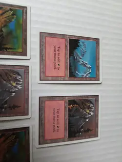 Lot of 5x moutains land revised Third 3rd Edition Basic Land MTG Magic - Image 4