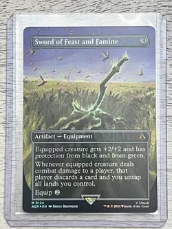 Sword of Feast and Famine Assassin's Creed Artifact Foil borderless 124 MTG NM - Image 1
