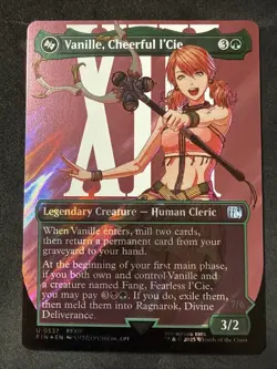 2025 MTG Final Fantasy #0537 Vanille, Cheerful l'Cie Borderless SURGE FOIL NM - Image 1