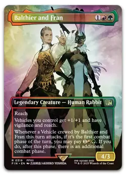 Balthier and Fran (0319) (Borderless) #319 (Foil) NM Final Fantasy FIN Magic MTG - Image 1