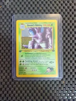 Pokemon TCG Giovanni's Nidoking Gym Challenge Holo Card 7/132 1st Edition Rare - Image 1