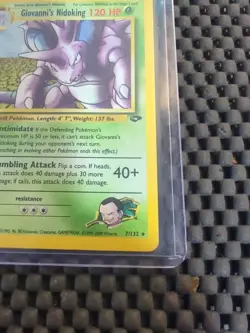 Pokemon TCG Giovanni's Nidoking Gym Challenge Holo Card 7/132 1st Edition Rare - Image 3