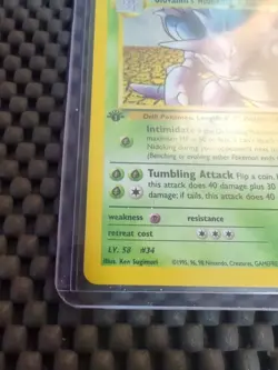 Pokemon TCG Giovanni's Nidoking Gym Challenge Holo Card 7/132 1st Edition Rare - Image 4