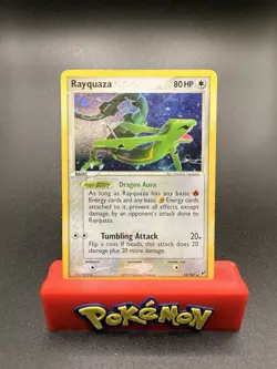 Pokemon TCG Rayquaza EX Deoxys 22/107 Holo Holo Rare *Damaged* - Image 1