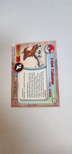 2000 Pokemon Topps Series 2 Foil Holo #104 CUBONE Rainbow - Image 3