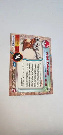 2000 Pokemon Topps Series 2 Foil Holo #104 CUBONE Rainbow - Image 4