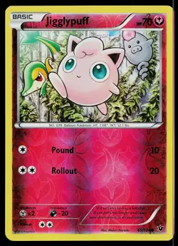 Pokemon Card Fates Collide Jigglypuff 65/124 Common Reverse Holo - Image 1