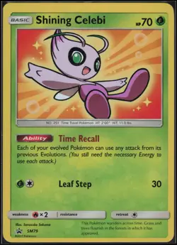 Shining Celebi - SM79 SM79 Holo Promo Sun & Moon Promo Pokemon Lightly Played - Image 1