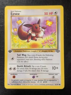 Eevee First Edition NM Pokemon 51/64 Jungle Regular - Image 1