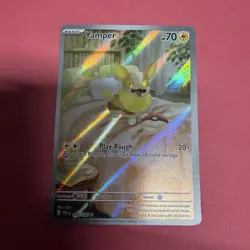 Pokemon TCG Yamper 099/094 Full Art Holo Illustration Rare 70 HP Phantasmal Fla… - Image 1