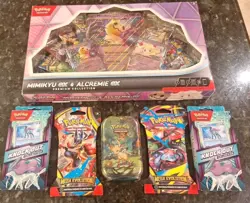 LOT OF 5 NEW Pokemon TCG: Mimikyu Alcremie ex Premium KNOCK OUT MEGA TIN EVOL - Image 1