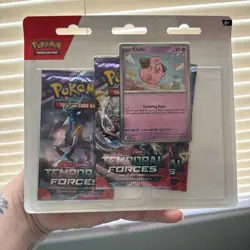 Pokemon Temporal Forces - Cleffa 3-Pack Booster Blister Factory Sealed - Image 1